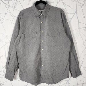 Acorn by Bob Goldfeder Gray Dots Print Hexagon Snap Western Shirt